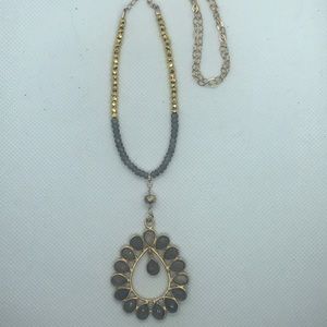 NEW Smokey Quartz India pendant gemstone necklace